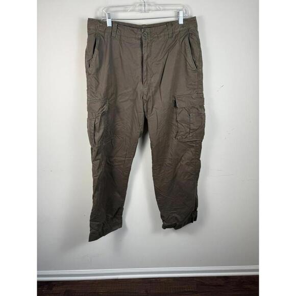 Vintage J.Crew Military Fleece Lined Cargo Pants 36x32 Utility Baggy Y2K - Picture 1 of 9